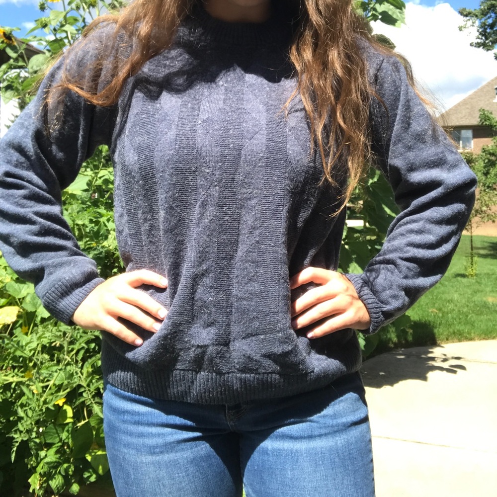 Vintage Blue Wool Sweater